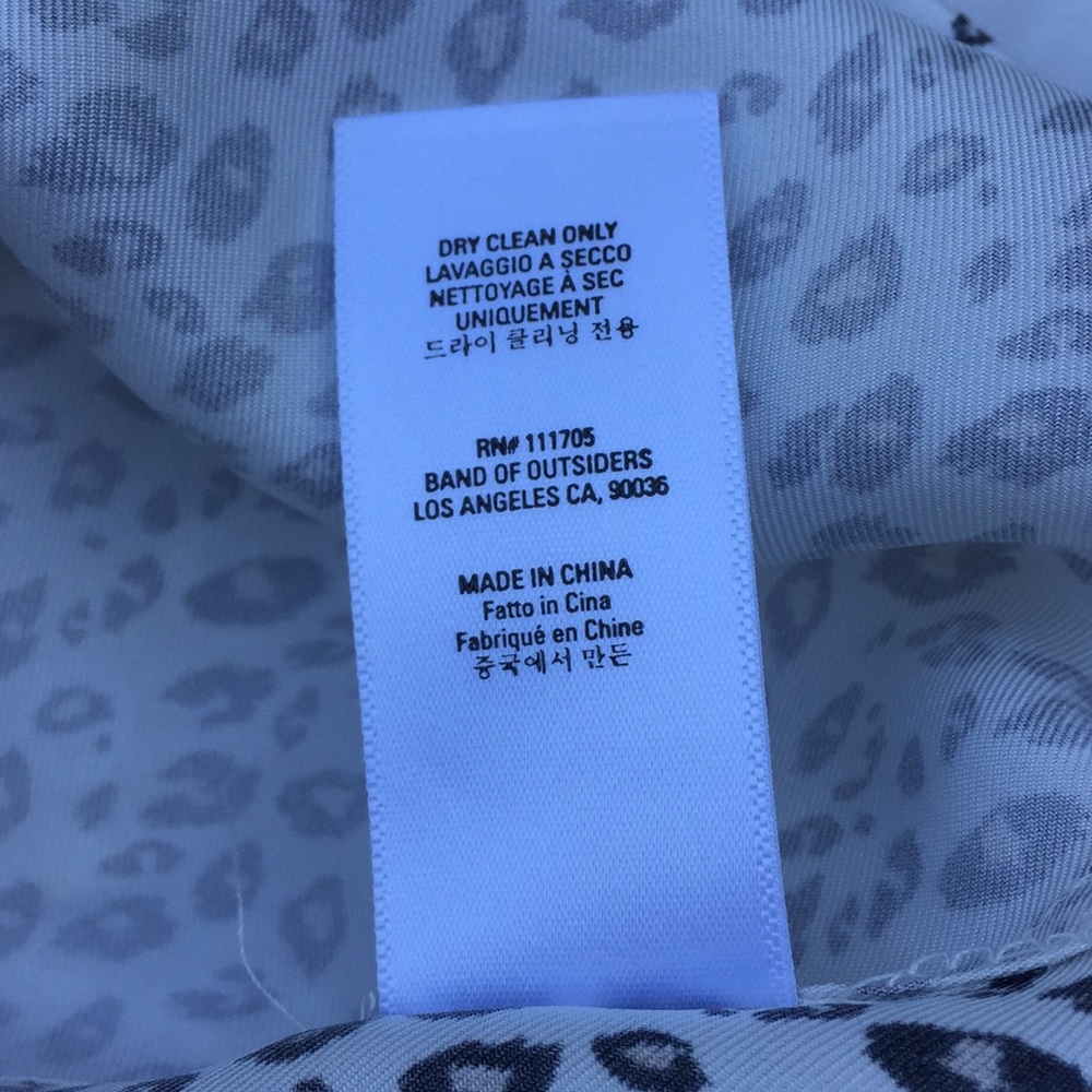 BAND OF OUTSIDERS 100% Silk Leopard Ombre Top - Picture 14 of 16